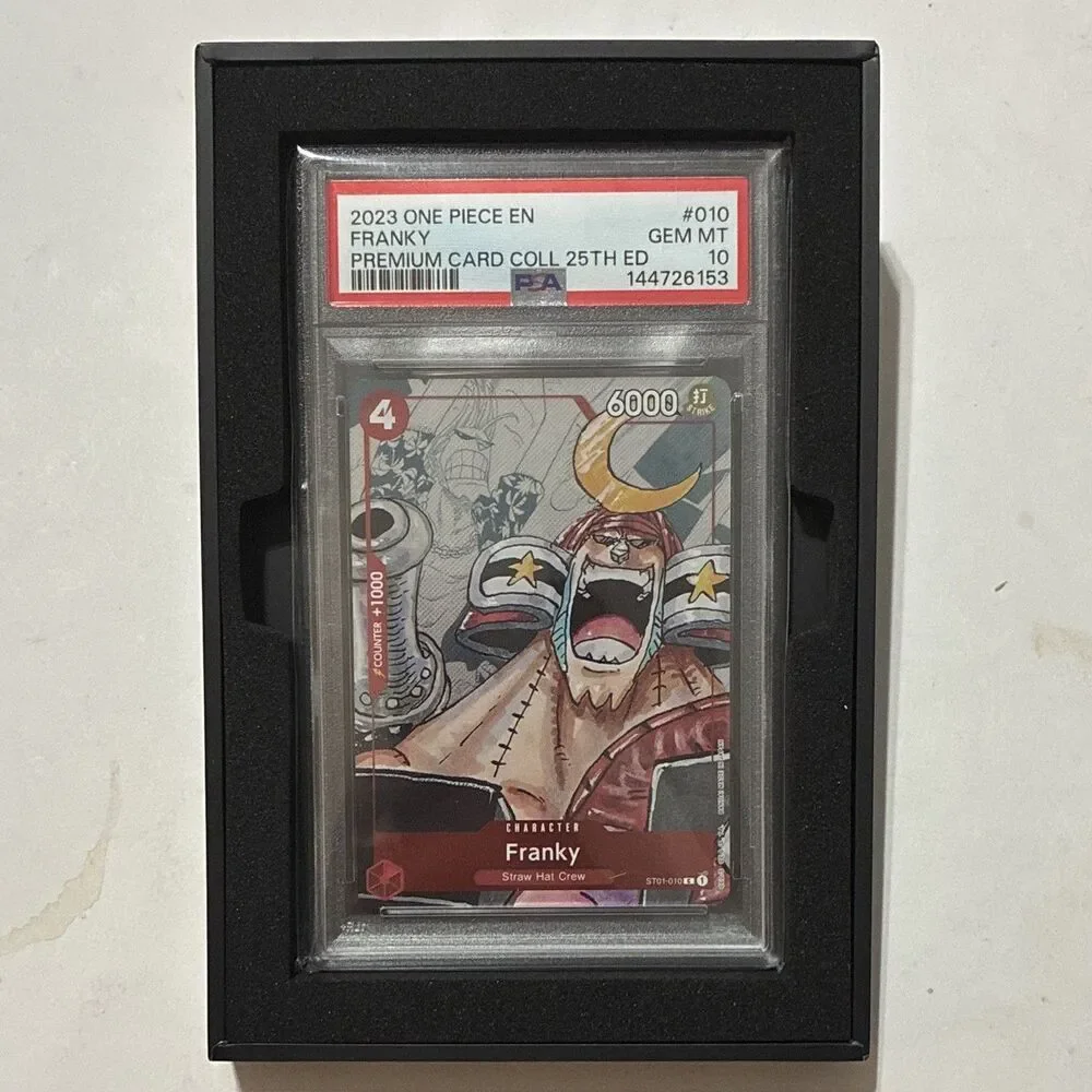 2023 One Piece Franky ST01-010 Premium 25th Ed PSA 10 English w/ Triumph Box